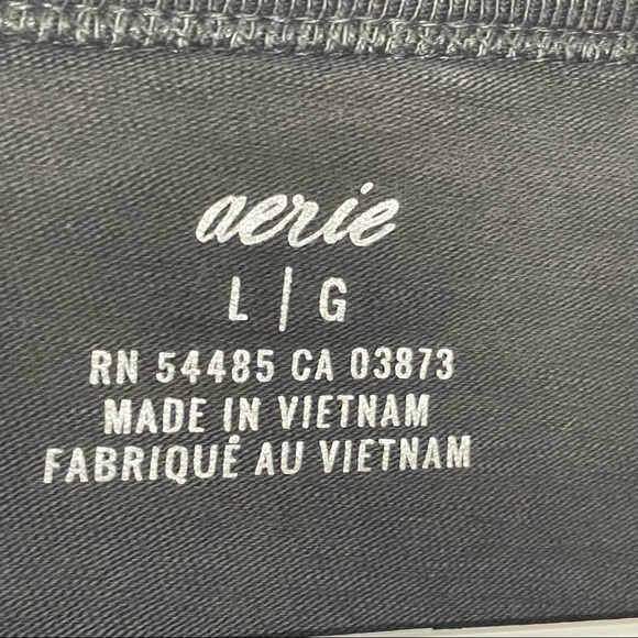 Aerie Cropped Distressed Henley - Picture 5 of 5